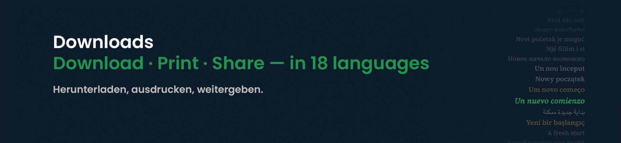 Downloads â kostenlose Flyer in 18 Sprachen